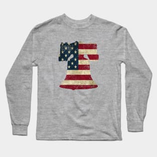 American Flag Liberty Bell Long Sleeve T-Shirt